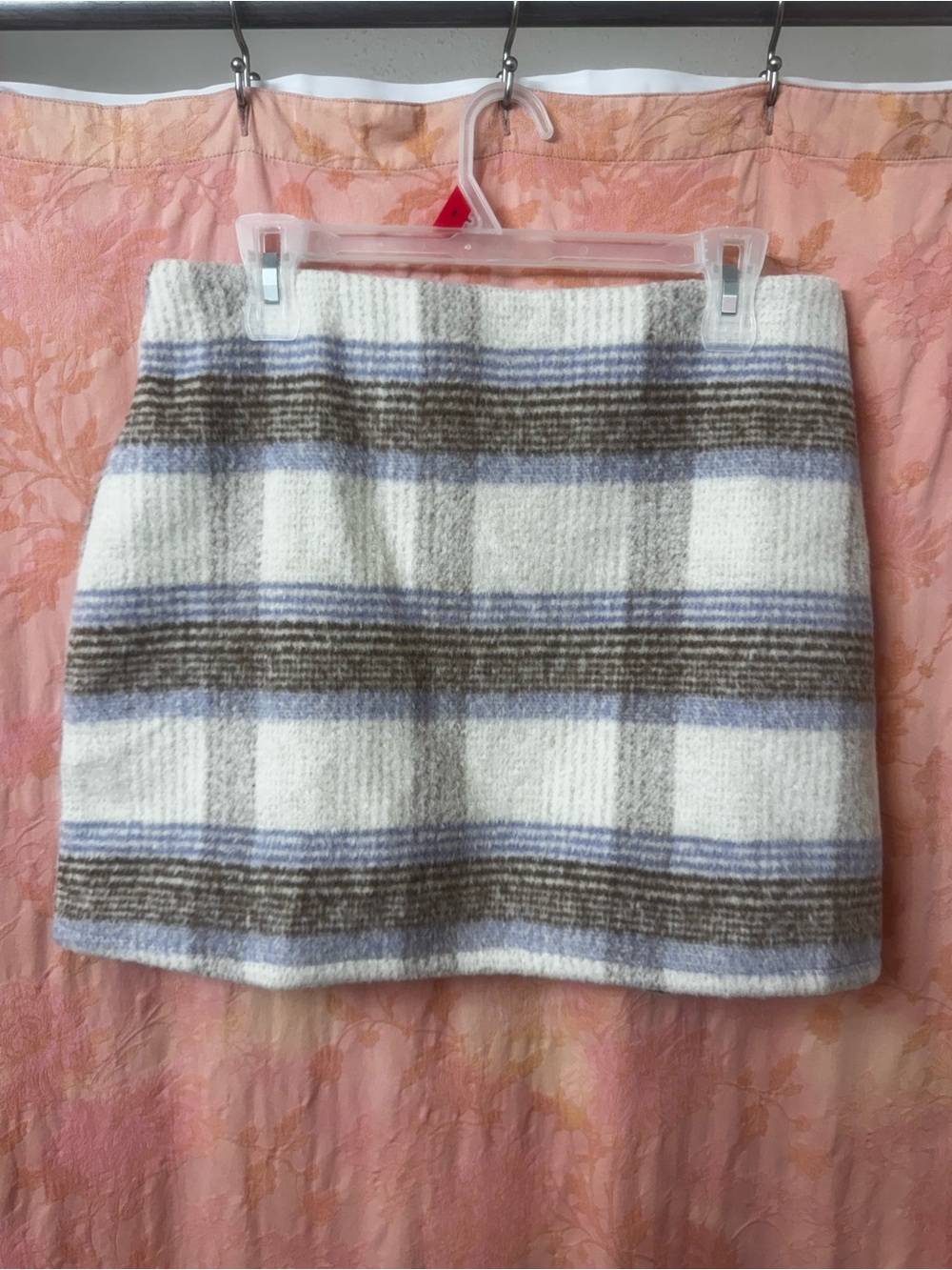 Lulu's Cream and Lavender faux wool skirt size NWT